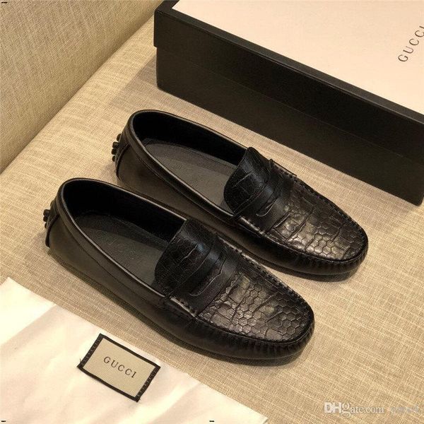 

19mm luxury shoes men дизайнеры леопарда loafers мужчина обуви повседневная обувь мужская кожа вождения обуви chaussures ан cuire hommes zap, Black