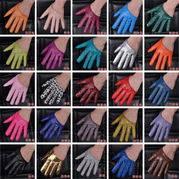 

women' gloves full racerback faux leather pu leather ds gloves half palm motorcycle, Blue;gray