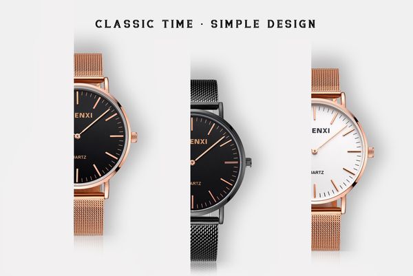 

golden chenxi fashion men's brand luxury watches black & men strap watches male mesh fashion thin ultra men quartz jdlun, Slivery;brown