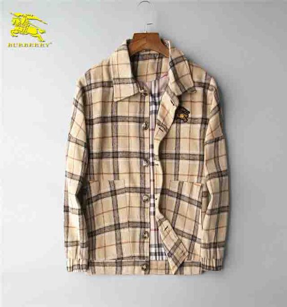 

burberri mens designer woolen coat casual jacket high-end fashion jacket boutique slim coat luxury loose parka cardigan, Black