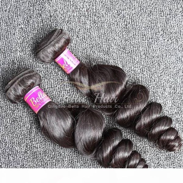 

9a 100% волнистой свободной волна человеческих волос ткать 3шт много естественных черного цвет малазийского выдвижения волос бесплатной дост, Black