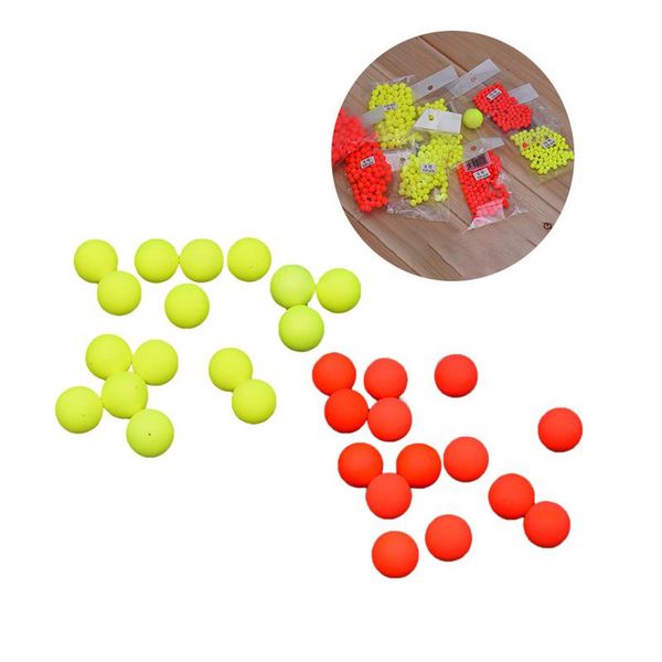 

100pcs fishing floating bobbers drift ball foam strike indicator fishing tackle accessories 6.5mm 8.5mm 10mm 12mm 15mm
