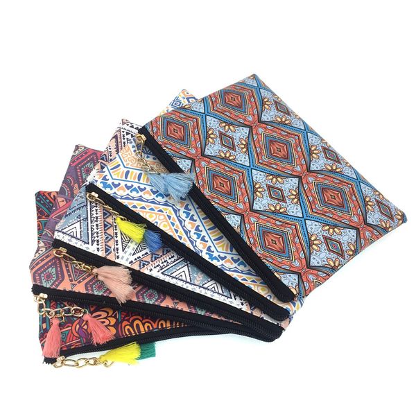 

chinese style cosmetic bag pu leather travel makeup case storage pouch purse organizer pencil make up cute students bags f2513