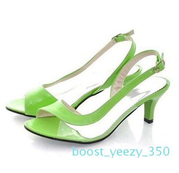 

wholesale women sandals big size summer ladies sandals transparent neon low heels designer shoes woman casual shoes dd1 b35, Black