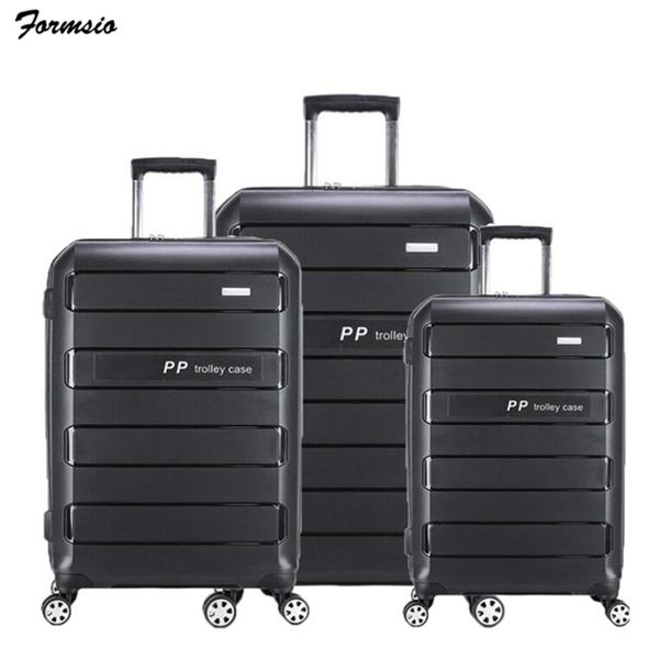 

travel tale 20"24"28" inch pp trolley suitcase set expandable hard trunks set rolling luggage 3 pieces