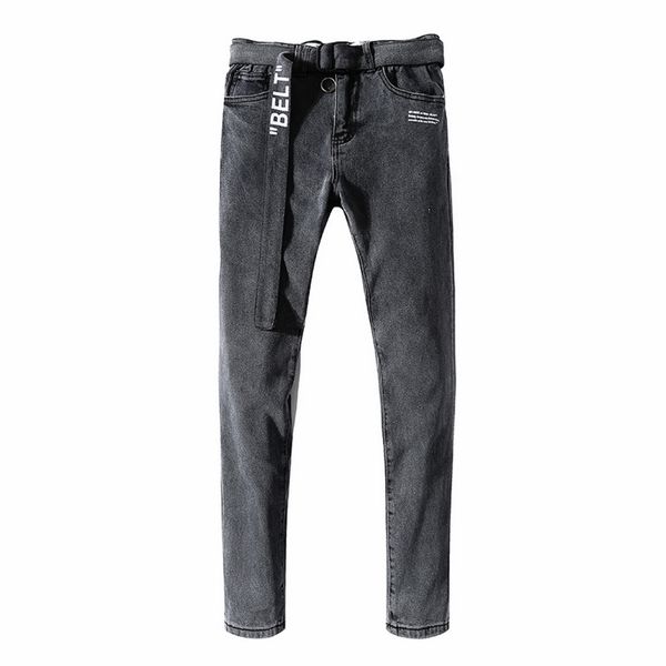 

2020 fashion new design men's jeans and slim fit tight stretch jeans fashion bike pants high grade hollow jeans men +28-40 size c6, Gray