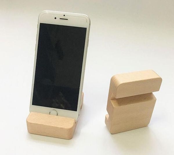 Supporto per telefono in legno di faggio per iPhone 6 6s 7 Plus Supporto per telefono cellulare Supporto universale in legno per iPhone 6s