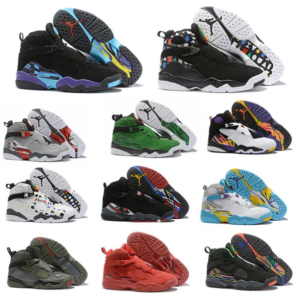 

Wiith ящик 8S South Beach Белый Аква Raid Красный VII Nakeskin Иордания 8 мужских Баскетбол обувь День святого Валентина А.Я. 1 Ретро кроссовок