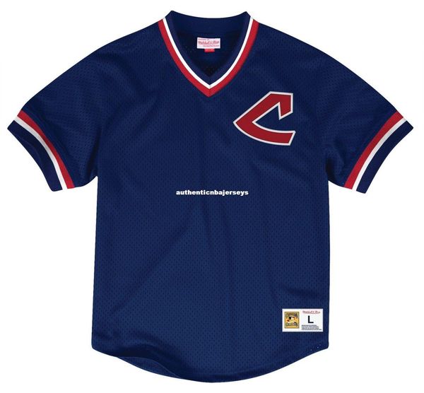 

cleveland mitchell & ness men's "team win" mesh jersey shirt, Black;blue