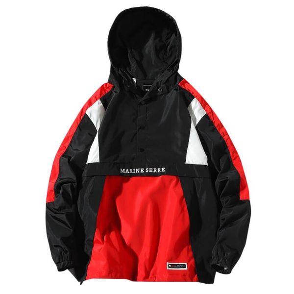 

hip hop jacket windbreaker men japan harajuku multi pockets jacket coat vintage casual track streetwear 2020 spring #lr4, Black;brown