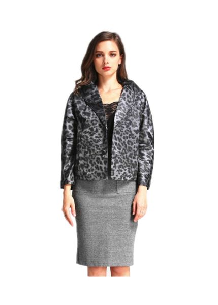

New and hot sale lady fashion printed suit coat suit jacket for autunm winter