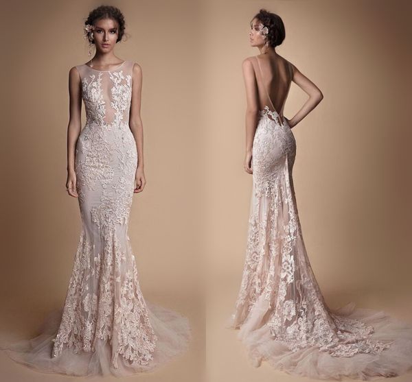 

2020 champagne color lace applique mermaid evening dresses wear sheer neck backless full length custom make fishtail prom pageant gowns, Black;red