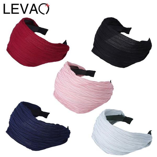 

hair accessories levao fashion wide side women's band women solid color headband girls teeth nonslip loop for lady