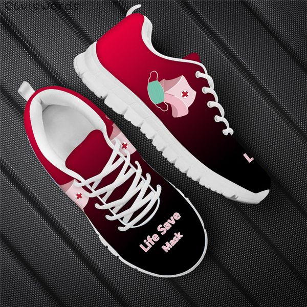 

elviswords new fashion girls flats shoes mask pattern soft comfortable sneakers for women light walking shoes, Black