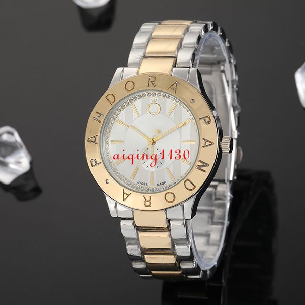 

2020 новые женские часы женские часы мода роскошные pandora браслет часы для женщин розовое золото горный хрусталь часы женщины reloj mujer, Slivery;brown