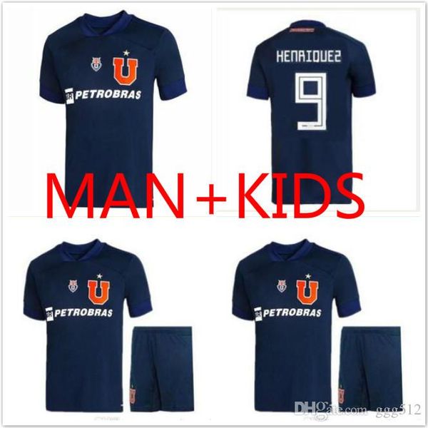 

2020 2021 club универсидад де чили трикотажные изделия футбола kit 20 21 lsoteldo oroz энрикес beauséjour echeverria camiseta мужчина дети ф, Black;yellow