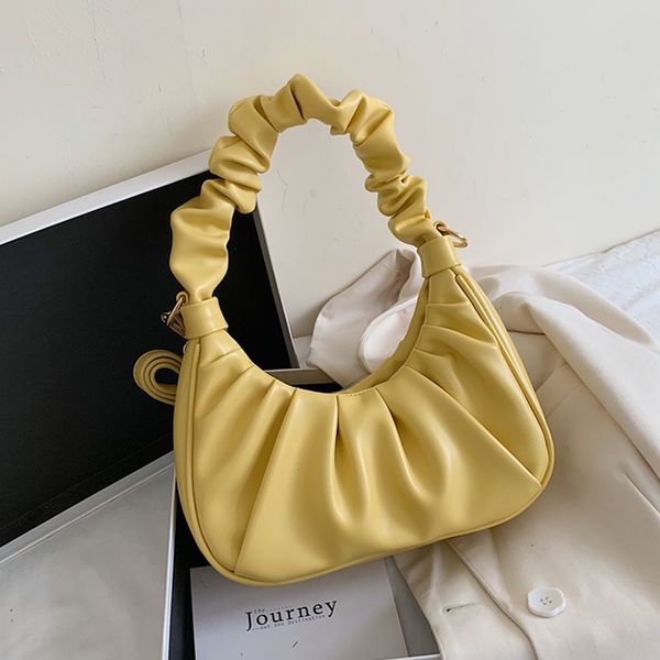 

burminsa summer soft ruched женщин сумки плеча личность дизайн сплошной цвет дамы сумки высокого качества pu crossbody сумки