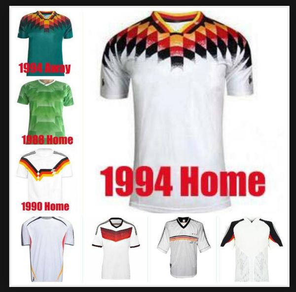 

world cup 1990 1992 94 98 1988 germany retro littbarski ballack soccer jersey klinsmann matthias home shirt kalkbrenner jersey 1996 2000, Black;yellow