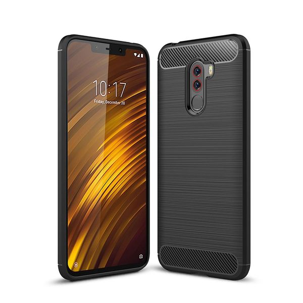 

роскошный мягкий чехол из углеродного волокна тпу для xiaomi pocophone f1