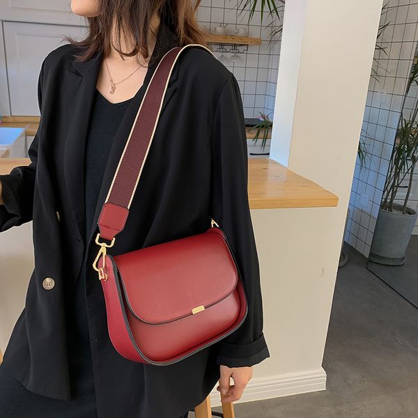 

2020 hot sale Shoulder Bag Flap bags Leather Shoulder Messenger Wide Strap bags style ladies Cross body bags Shengshi/03