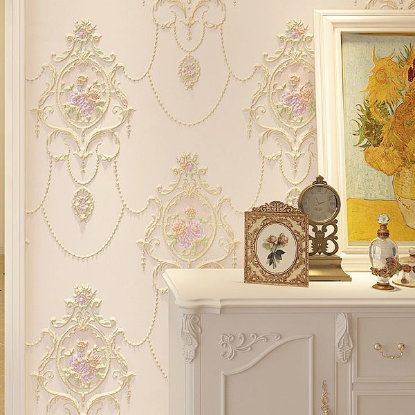 

big european floral 3d wallpaper for walls mural non-woven flower wall paper roll living room bedroom wallcovering papier peint