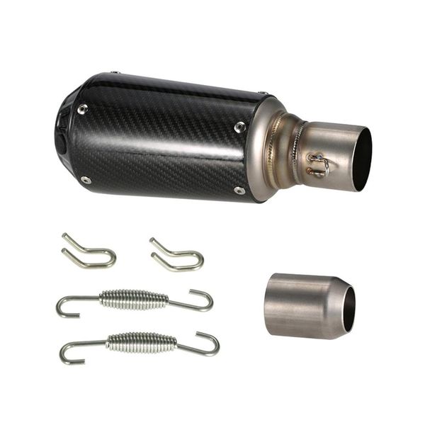 

углеродного волокна мотоцикла выхлопная труба матовый регулируемое модификация глушитель