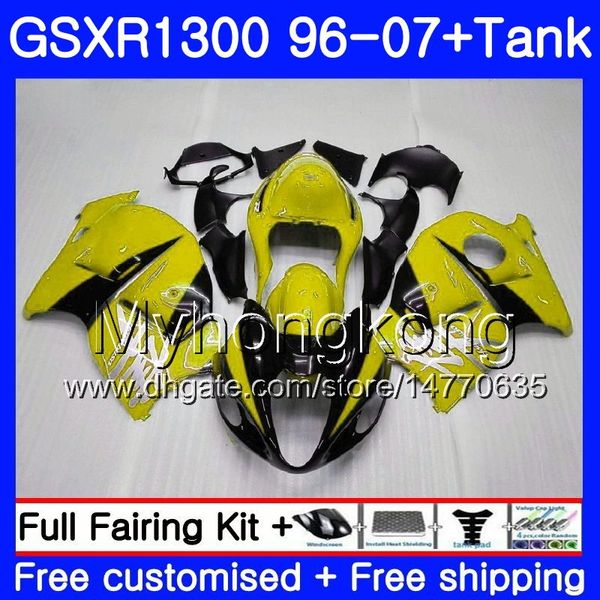 Hayabusa Suzuki GSXR1300 amarelo preto 96 97 98 99 00 01 07 Kit 333HM.153 GSXR 1300 GSXR1300 1996 1997 1998 1999 2000 2001 2007 Fairing