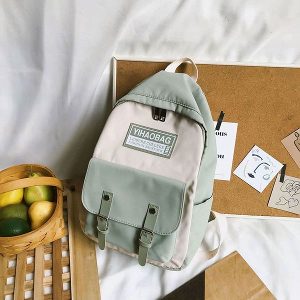

2020 fashion college style simple girl backpack multifunctional outdoor backpack female nylon waterproof student school bag