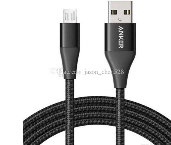 

Anker durable braided micro v8 u b cable 6ft for android cable ync data charging charger cable adapter powerline with box dhl free