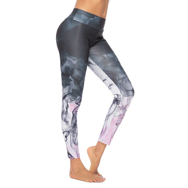 

woman workout leggings smooth and cool custom quick dry 3d printed yoga pant, White;red