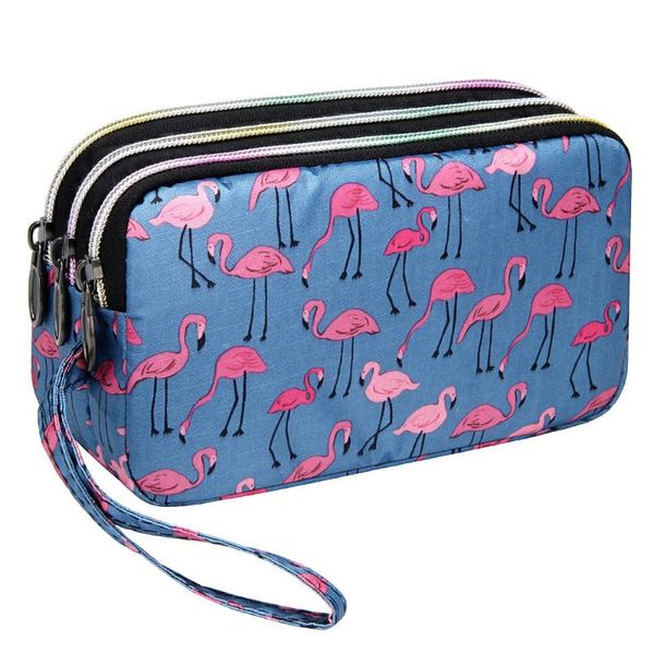 

dropshipping три zipper день дизайн женщины сцепления с wristlet водонепроницаемый кошелек сцепления улица путешествия корзина денежных мешк