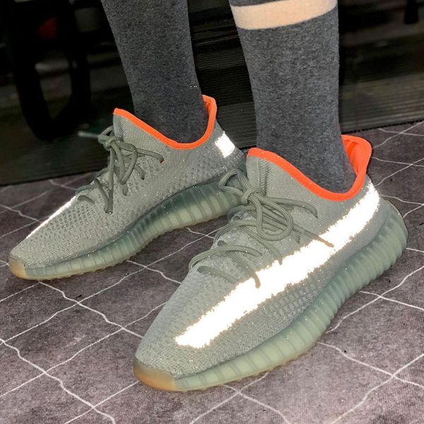 

2020 desert sage clay sesame true form hyperspace men women running shoes kanye west beluga 2.0 orange bred v2 sports sneakers size36-46, Black