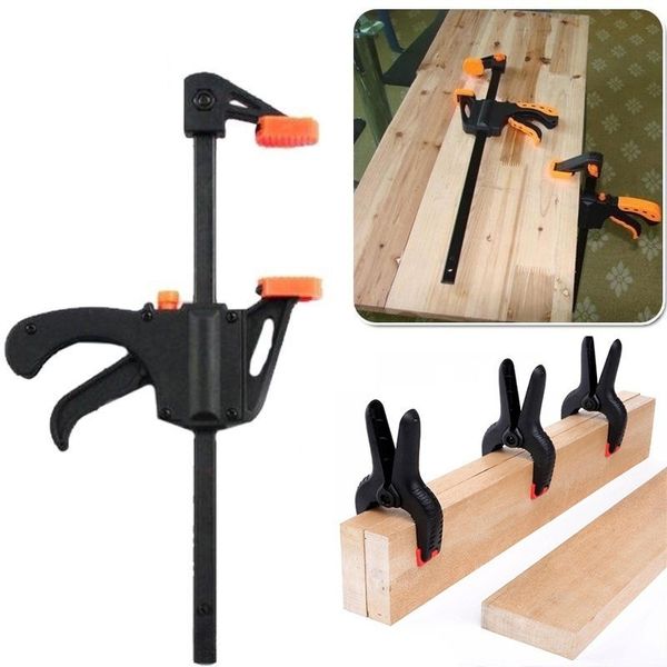

4/6/10" inch f woodworking clamp clamping device adjustable diy carpentry gadgets quick ratchet release speed squeeze hand tools