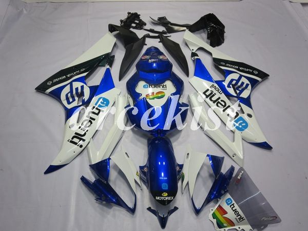 

новый abs литья под давлением для мотоциклов обтекатели комплекты подходит для yamaha yzf-r6 2006 2007 06 07 r6 синий белый