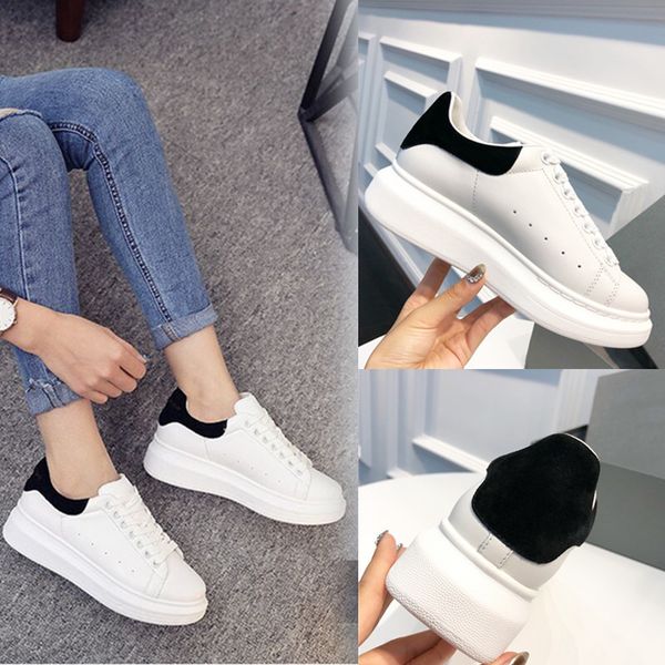 

new season designer fashion luxury women shoes men's leather lace up platform oversized sole sneakers white black casual shoes size36-4
