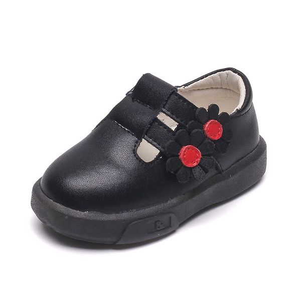

first walkers 2021 autumn baby girls leather shoes infant toddler comfortable soft bottom non-slip children kids flowers princess
