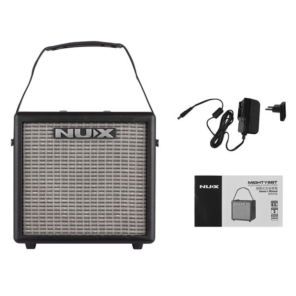 

nux mighty 8 bt portable 8 watt electric guitar amplifier cube-shape amplifier built-in 6.5 inch speaker with guitar input