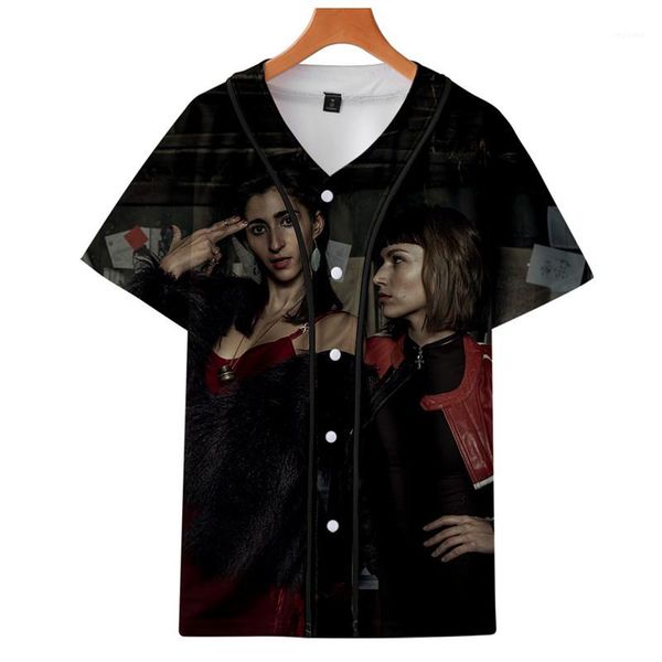 

папеле дизайнер мужчины майка бейсбол футболки 3d напечатаны свободного покроя с коротким рукавом v шеи t рубашка мужская мода тройники ла к, White;black