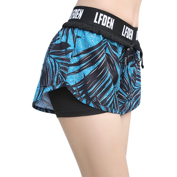 

2 in 1 summer yoga shorts mesh breathable sporty woman short running sport fitness jogging dark cute dk628 short gym workout, White;red
