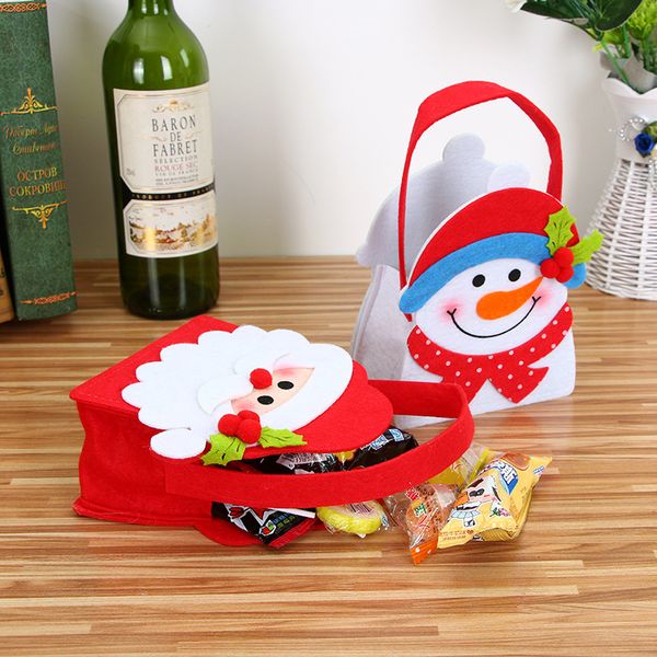 

christmas gift bag for candy christmas santa claus snowman gift candy bag stocking xmas tree party home decor new l1012