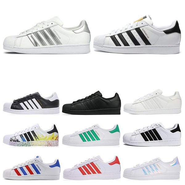 

designer superstars white black green blue gold superstars 80s pride flat sneakers super star fashion women men casual shoes size 36-45 v7