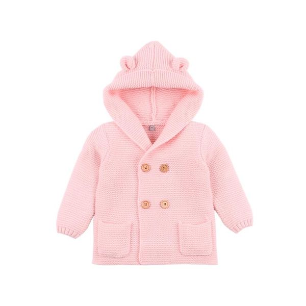 

winter baby boys girls knitted cardigan jackets outfits warm autumn infant kids sweaters long sleeve hooded coat kids clothing, Blue;gray