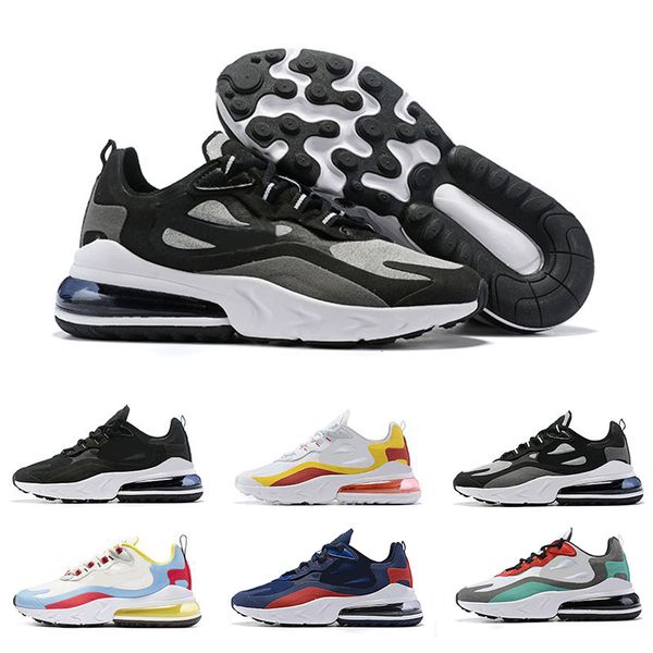

2019 React men running shoes baskets zapatillas High quality BAUHAUS OPTICAL triple black fashion mens trainer breathable sports sneakers