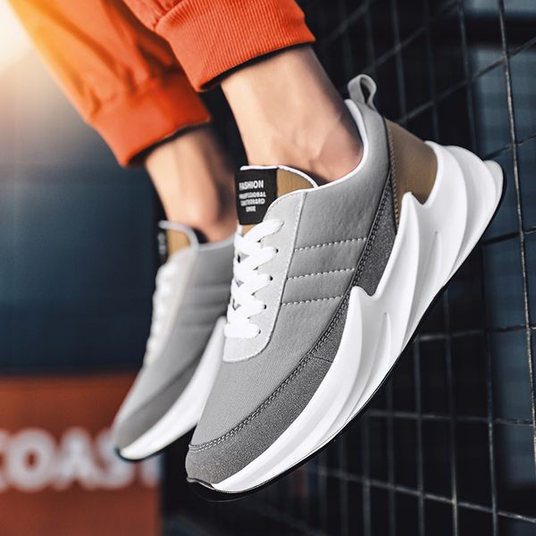 

men's shoes autumn 2019 new korean style of the trend of sports leisure shoes running tide wild old size 39-44, Black
