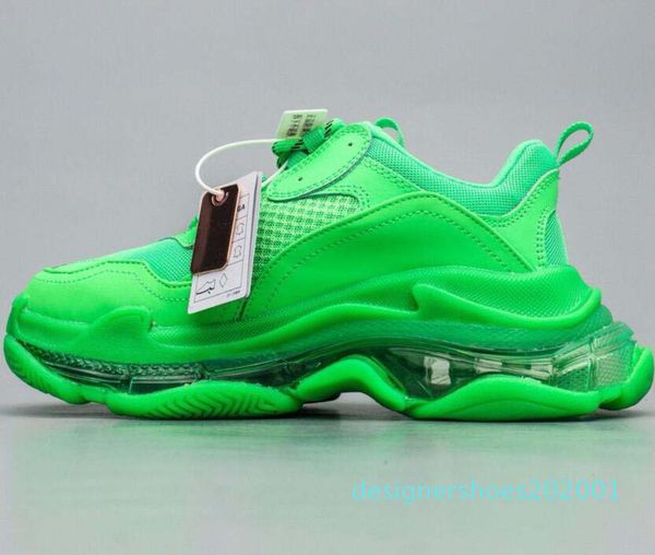

triple s 3.0 sneaker mens and womens designer shoes triple s clear sole white black green luxury designer trainers 35-42 d01
