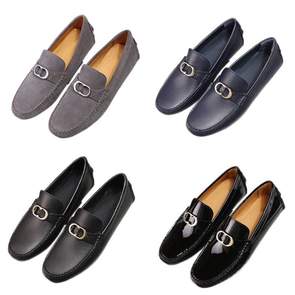

new dandelion pop smoke b22 spikes mens loafers flat leather shoes rhinestone fashion dress shoes slip on casual pointed toe shoes, Black