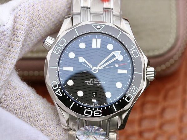 

супер orologio ди lusso волнистый циферблат 42mm керамический материал 8800 автоматические механические движения часы водонепроницаемые часы, Slivery;brown