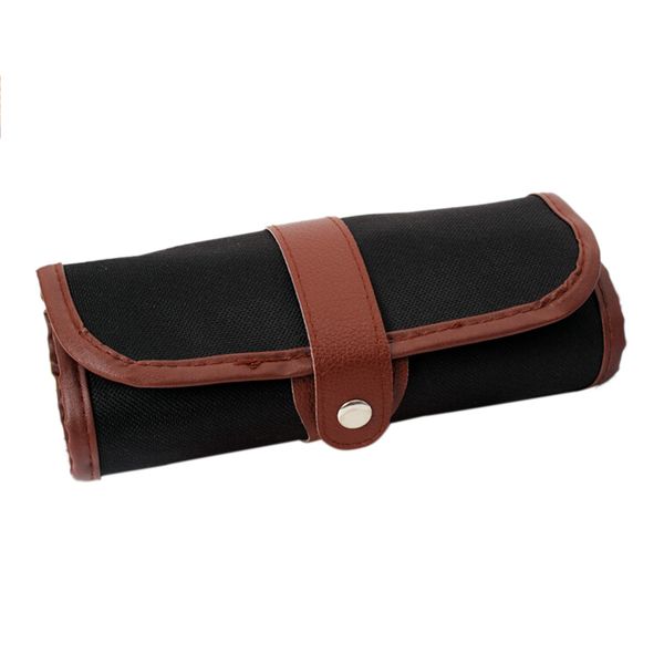 

24 holes artists pencil case roll brush pen pouch for artist students retro canvas makeup office school bag