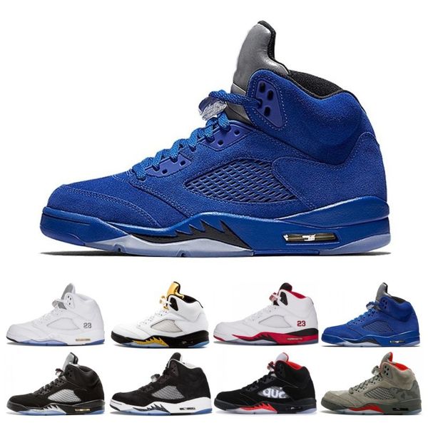 

Basketball Shoes 5 5s Men Women Bred Light Aqua Laney Red Blue Suede White Cement OG Metallic Black Mens Sport Sneaker Size 36-47