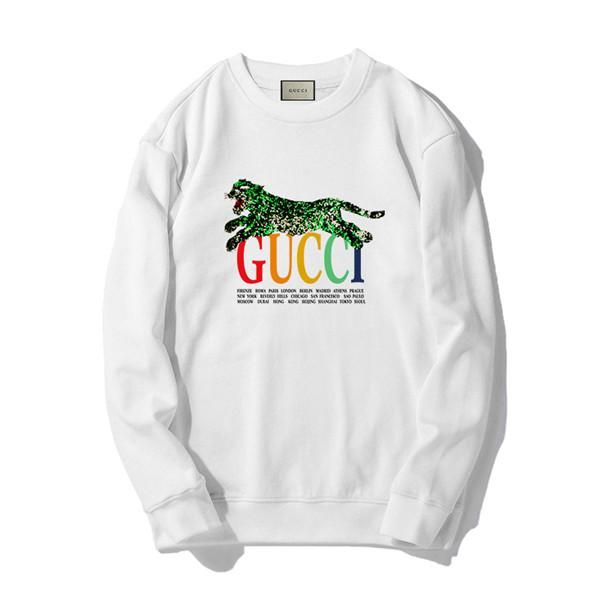 

19fw luxurious italy brand design hoodie long sleeve crewneck sweater sweatshirt fashion leopard print pullover hoodie outdoor sweatshirt, Gray;blue